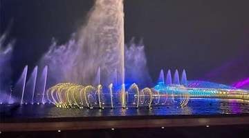 喷泉 音乐喷泉 水幕电影「诚信商家」